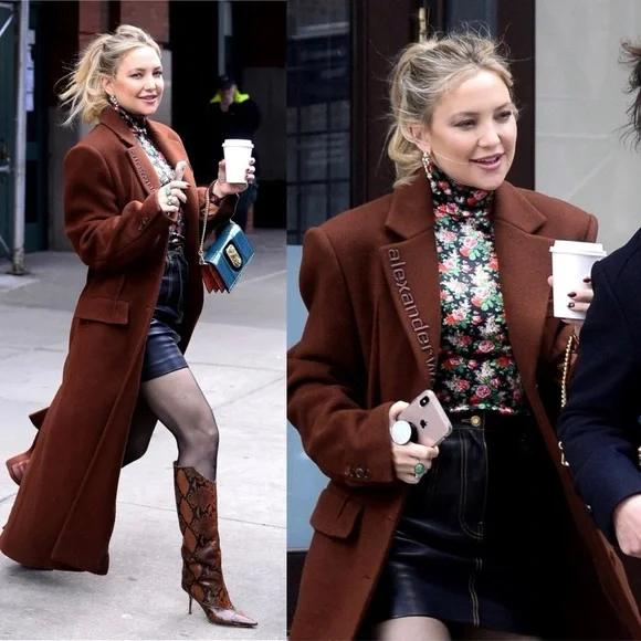 NWT Alexander Wang Long Darted Single Breasted Wool BlendCoat Sz M Hailey Bieber - Picture 3 of 11